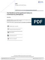 The Resilience of Occupational Culture in Contemporary Workplaces