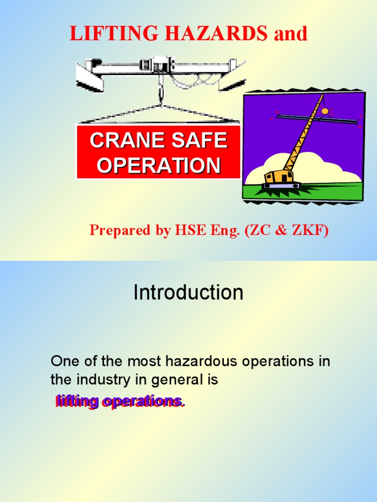 Lifting Hazards & Crane Safety Elevator Crane (Machine)