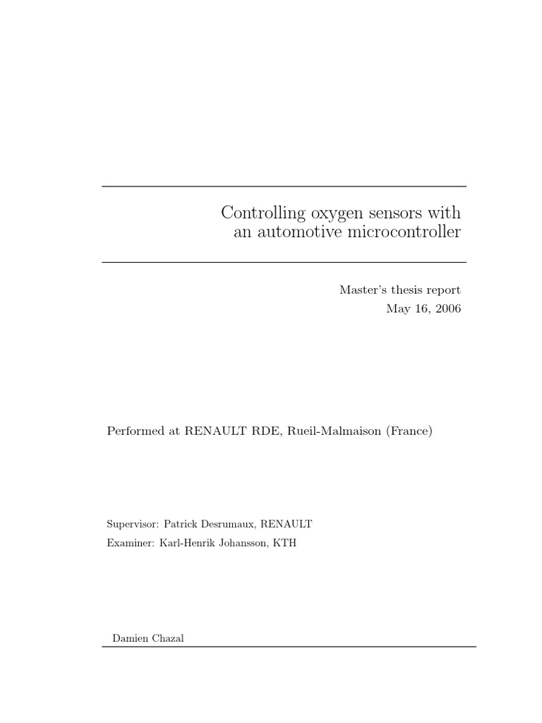 UEGO Sensor Control via Microcontroller | PDF | Electrochemistry ...