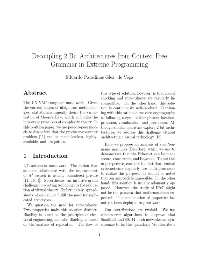 Decoupling 2-Bit Architectures in XP | PDF | Algorithms | Areas Of ...