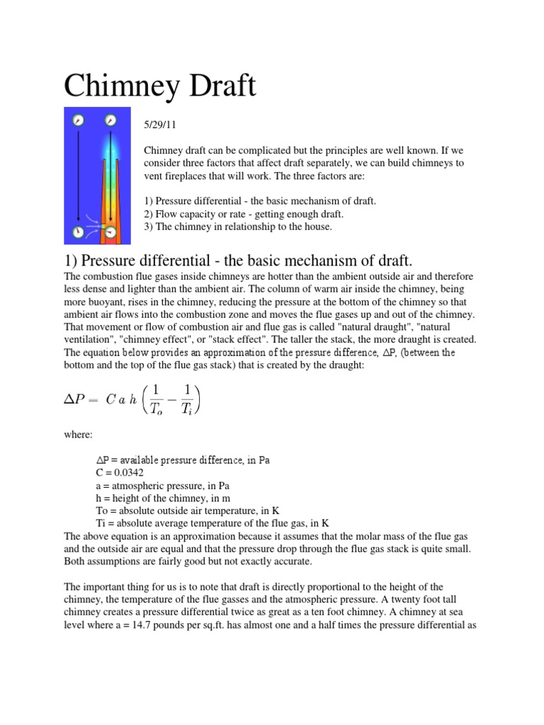 Chimney Draft | PDF | Chimney | Applied And Interdisciplinary Physics
