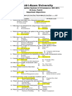 Quaid-i-Azam University Accounting Information System & E-Commerce (MC-401