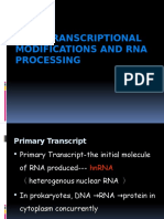 UNIT 7 Post transcriptional modifications and RNA processing.pptx