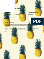 Legend: Title: The Legend of The Pineapple Setting: Place: Farm Time: A Long Time Ago Protagonist Antagonist Supporting