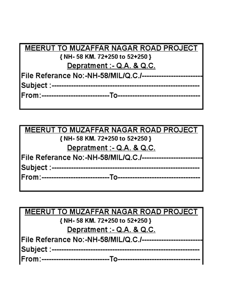 Meerut to Muzaffarnagar Road Project | PDF