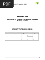 STOD-OTP-PMT-0805-HS-SPE-0001 Specification for Temporary Construction Camps and Ancillary Facilities
