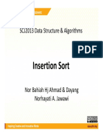 Insertion Sort: SCJ2013 Data Structure & Algorithms