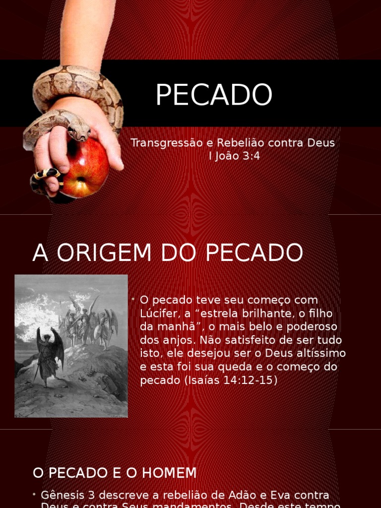 Pecado - Estudo | PDF | Diabo | Pecado