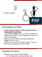 Agenda: Bomb Lab Overview Assembly Refresher Introduction To GDB Unix Refresher Bomb Lab Demo