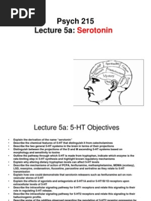 Lecture Serotonin ACh and Histamine