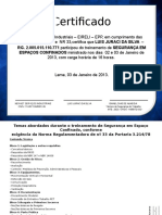 Certificado Nr33 - Newjet Luis Juraci Da Silva