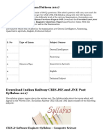 Cris Syllabus Pattern PDF