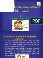 Cómo Hacer Una Crítica Literaria 1