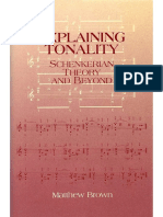 Explaining Tonality- Schenkerian Theory and Beyond (2007)