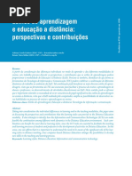 Estilos de Aprendizagem e Educação a Distância- Perspectivas e Contribuições
