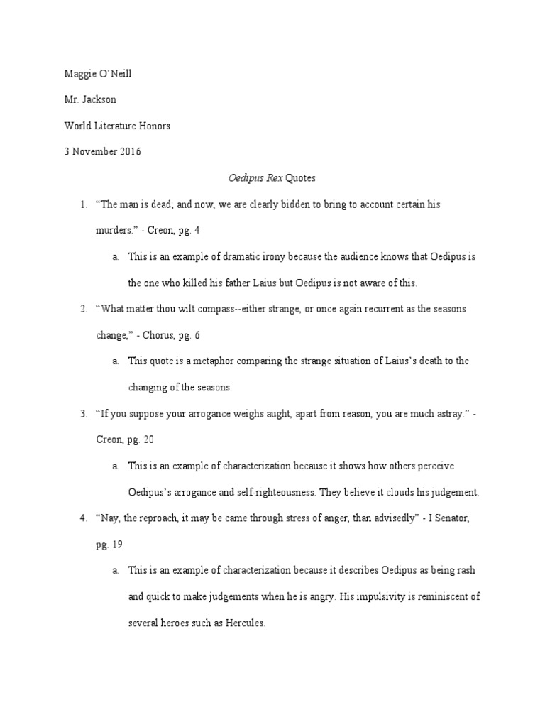 Oedipus Rex Quotes | Oedipus | Mythology Of Central Greece