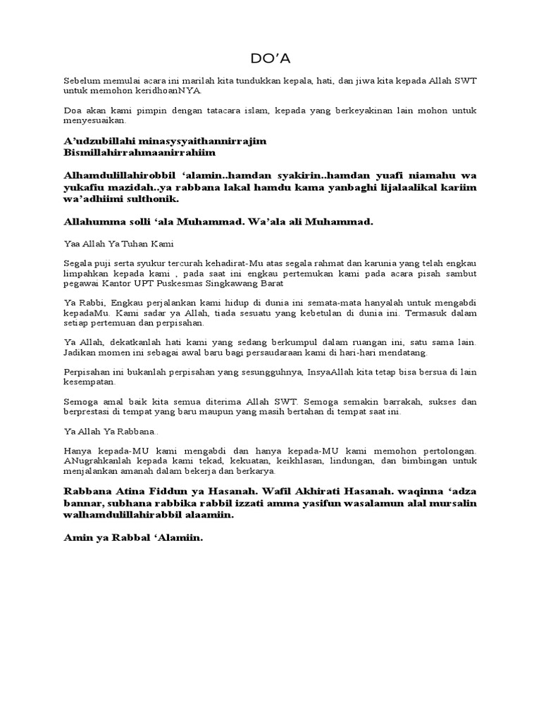 DO'A | PDF