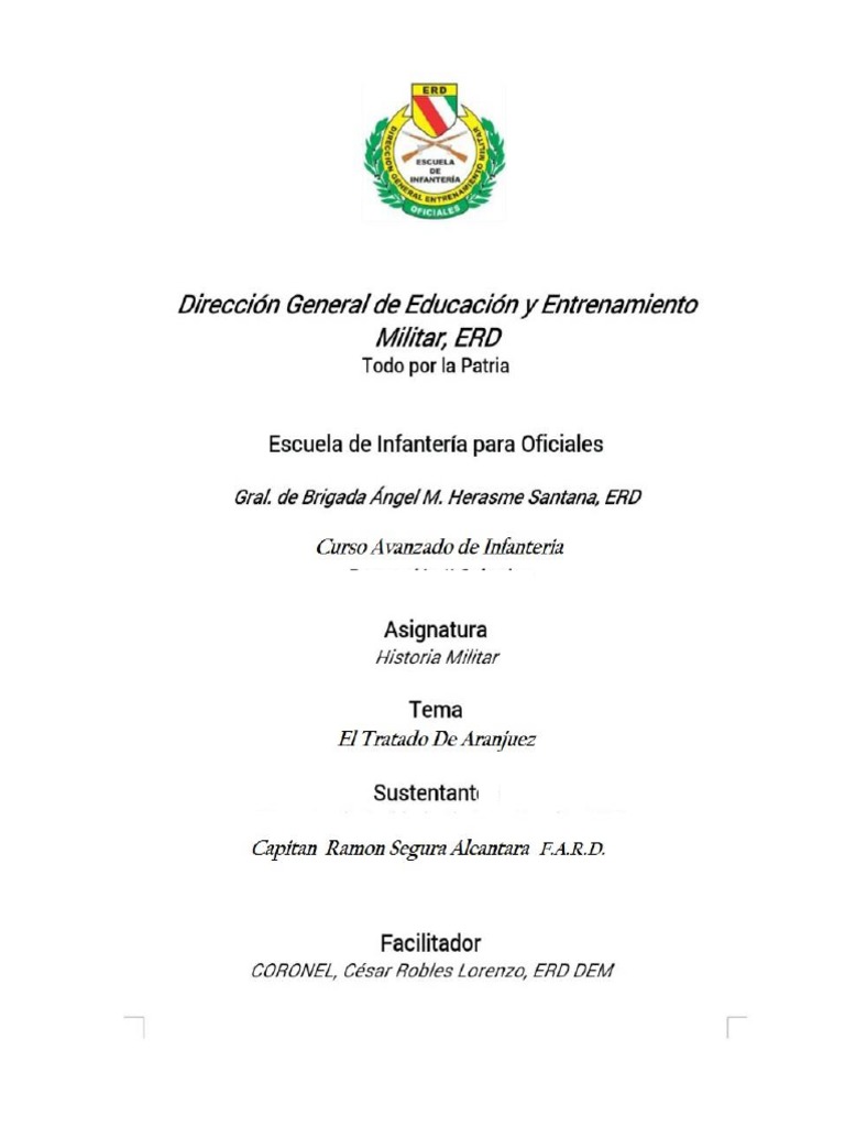 Tratado Aranjuez PDF Tratado