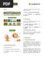Biologia - Aula 09 - Apostila-Invertebrados