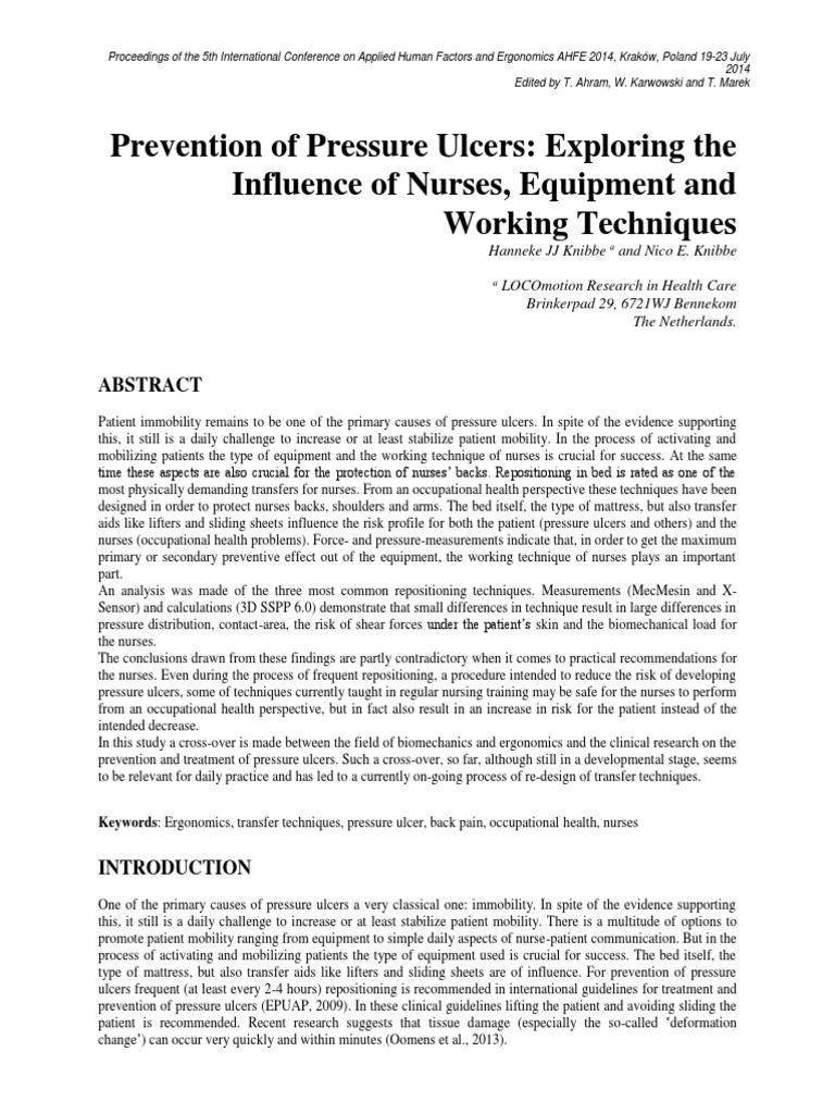 Prevention of Bedsores PDF Medicine Clinical Medicine