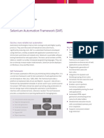 Mindtree Brochures Selenium Automation Framework Saf PDF
