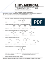 SECTION-I (Single Choice Questions) : IIT - JEE: 2016 Crash Course (C 7 - A 1) Date: Topic: Iupac, Nomenclature, Goc