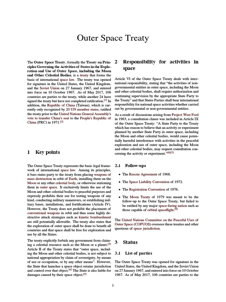 Outer Space Treaty PDF