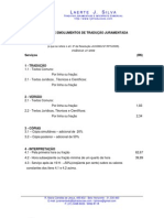 Emolumentos de tradução juramentada - Laerte J Silva Jucemg No. 768.09