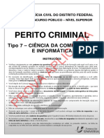 Perito Criminal Ciencia Da Computacao e Informatica FUNIVERSA 2012 DF