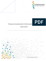 Informe Tiempo Actualización SITR Abril 2017