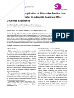 Implementation Application of Alternative Fuel For Land Transportation Sector in Indonesia Based On Other Countries Experience