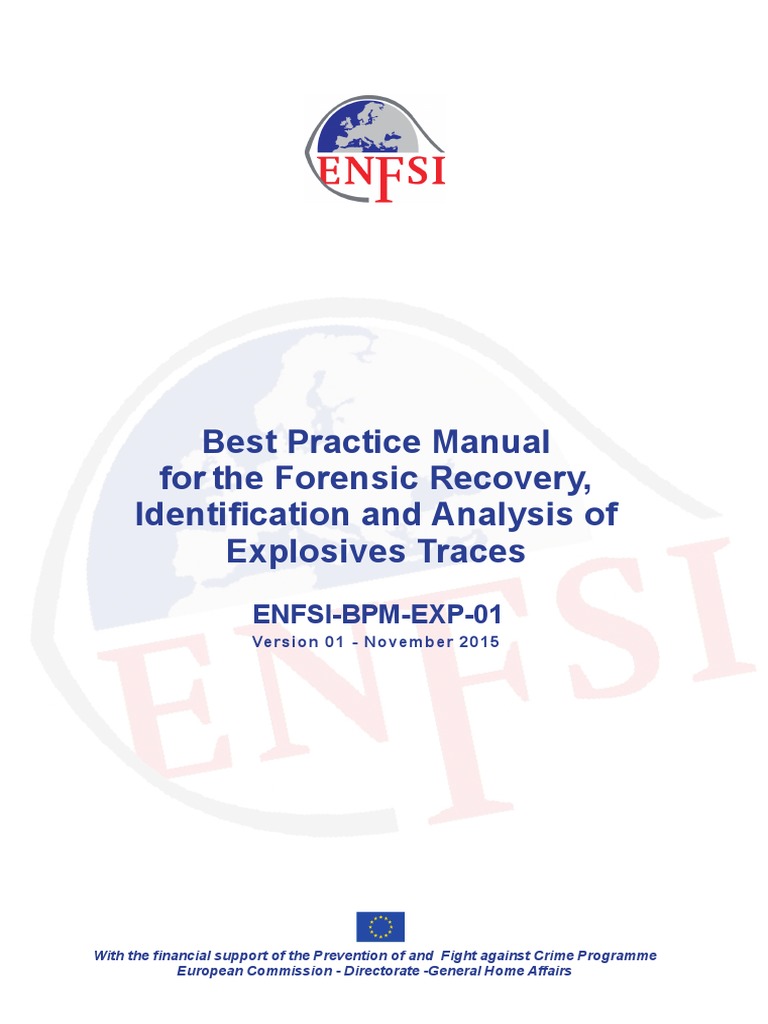 Forensic Recovery Identification and Analysis of Explosives Traces 0