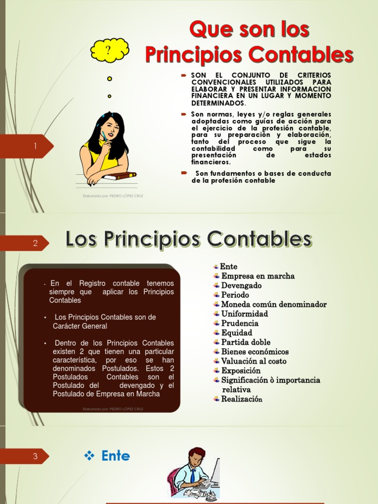 Principios Contables Fundamentales | PDF | Devengo | Contabilidad