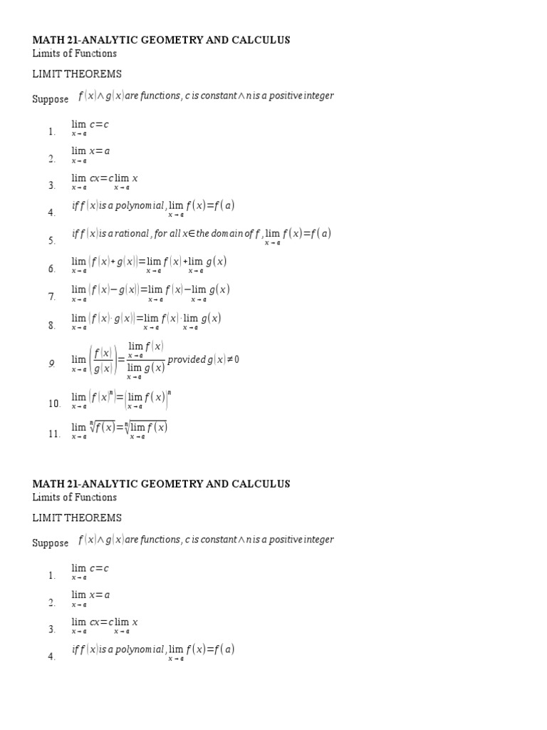 Math 21-Analytic Geometry and Calculus: Iff X Is A Rational, For All X ...