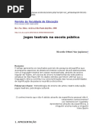 Jogos Teatrais Na Escola Pública