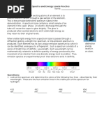 Practice Emission Spectra