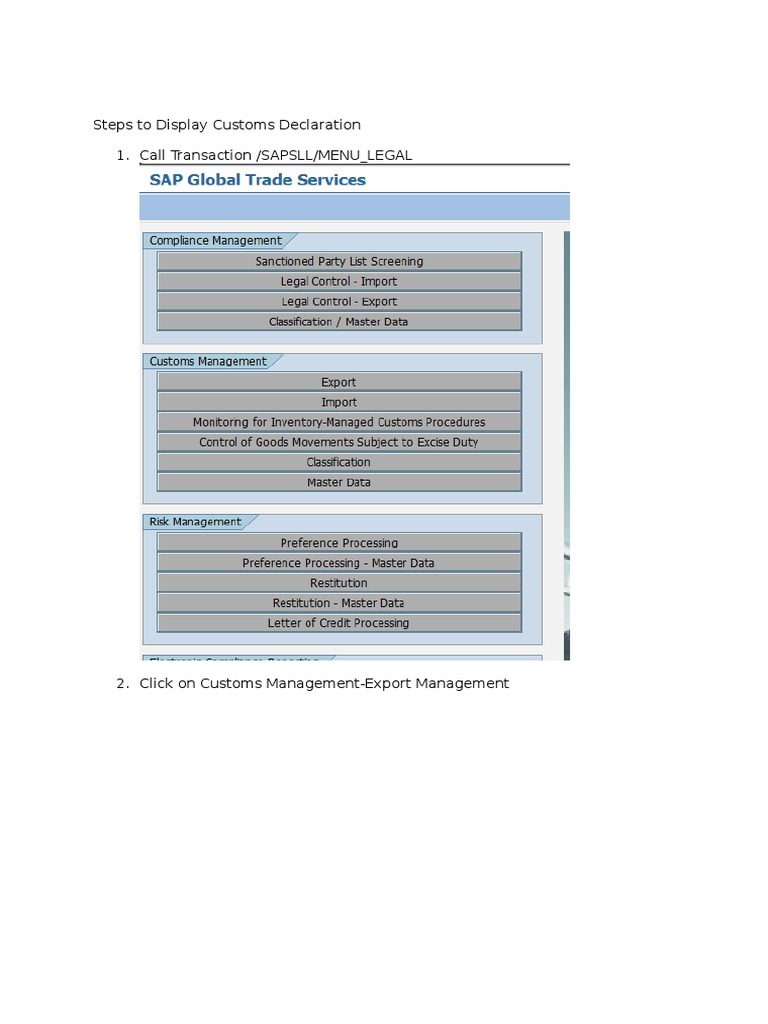 A Seven Step Guide to Displaying a Customs Declaration for Export ...