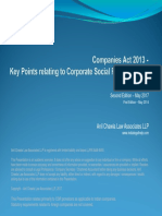 Companies Act 2013 - Key Aspects Related to Corporate Social responsibility