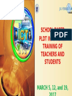 School Based PLDT Info Teach Training of Teachers and Students