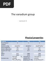 Lecture 5-The Vanadium Group