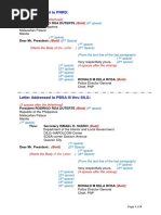 Annex A - Letter Format