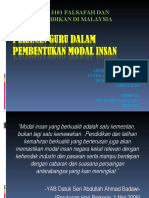 Peranan Guru Dalam Pembentukan Modal Insan