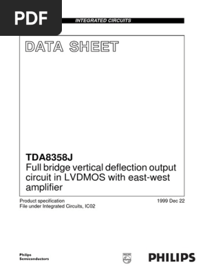 Datasheet TDA 8358J | PDF | Inductor | Amplifier