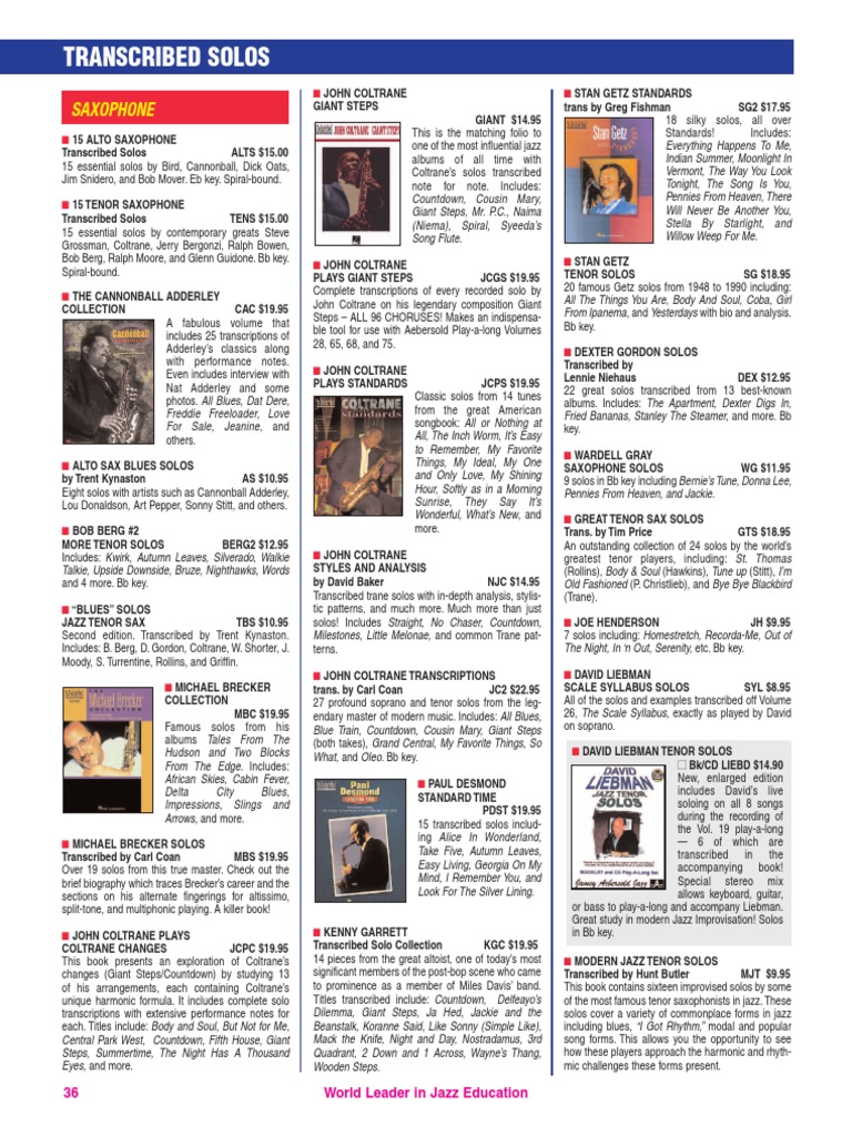 Essential Jazz Lines In The Style Of Clifford Brown Pdf To Word