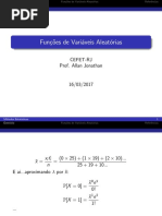 Aula 2 - Funções de Variáveis Aleatórias (FVA)