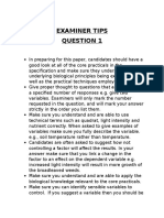 Examiner Tips