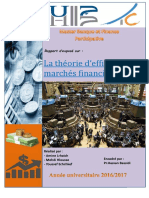 Rapport D'efficience Des Marchés Financiers