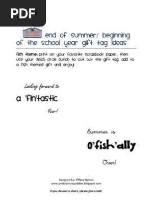 Fish Themed Printable
