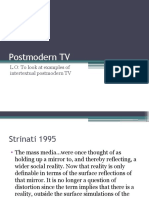 Postmodern TV: L.O: To Look at Examples of Intertextual Postmodern TV
