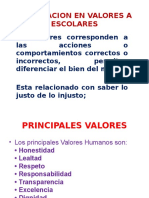 Orientacion en Valores A Escolares